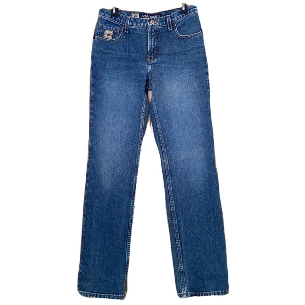 Cruel Girl low rise slim straight leg dark wash jeans